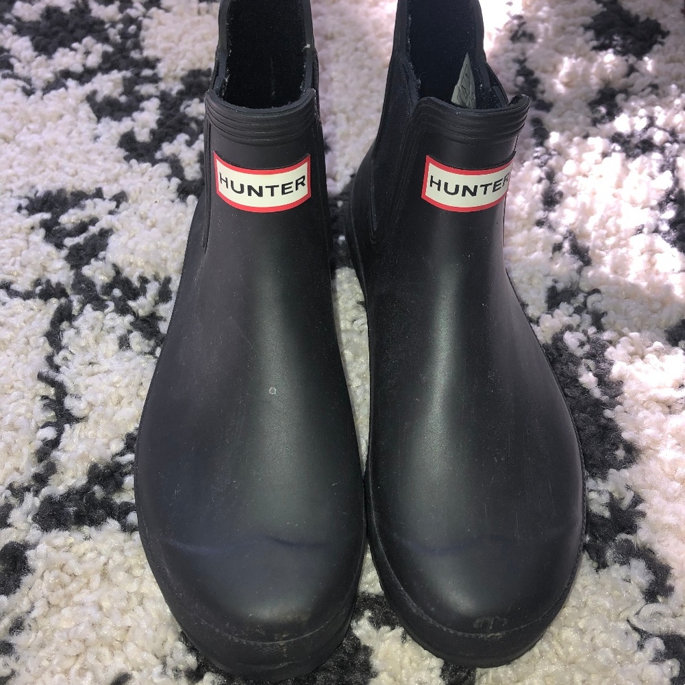 Black Hunter Ankle Boots-Size 8